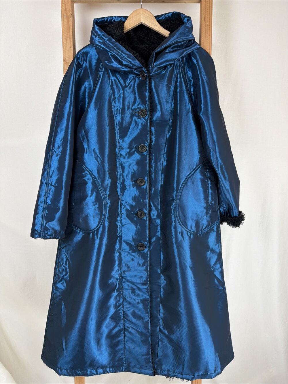NWT Oopera Blue Water Resistant Reversible Rain Jacket #1025 Size S